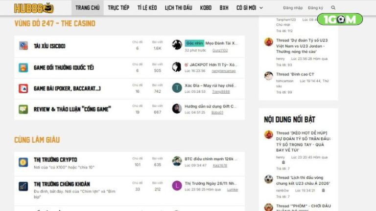 Review Diễn Đàn Bóng Đá Hub88.Club
